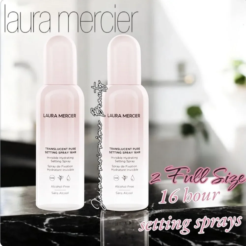 Laura Mercier Set of 2 Full Size 16 hour Setting Sprays